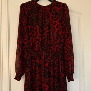 Michael by Michael Kors red animal print dress